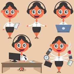 Cartoon Secretary Vector Images (over 9,500) .